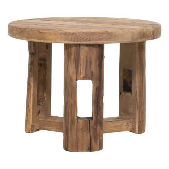 Southport Round Side Table 60cm in Reclaimed Pine