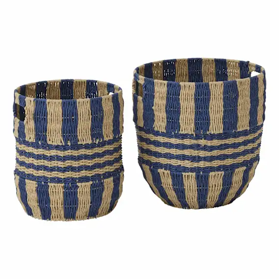 Solana Baskets Set of 2 35x38cm in Navy