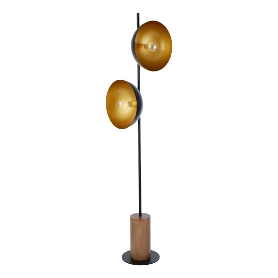 Spotlight Floor Lamp 34.5x178cm in Black/Brass