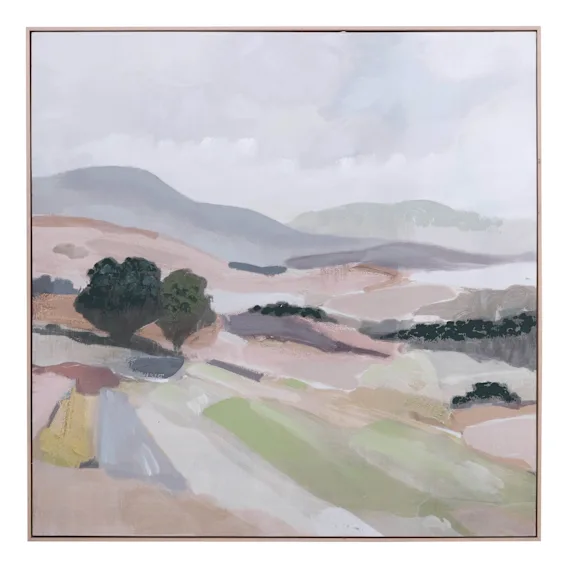 Spring Hillside Box Framed Canvas in 120 x 120cm