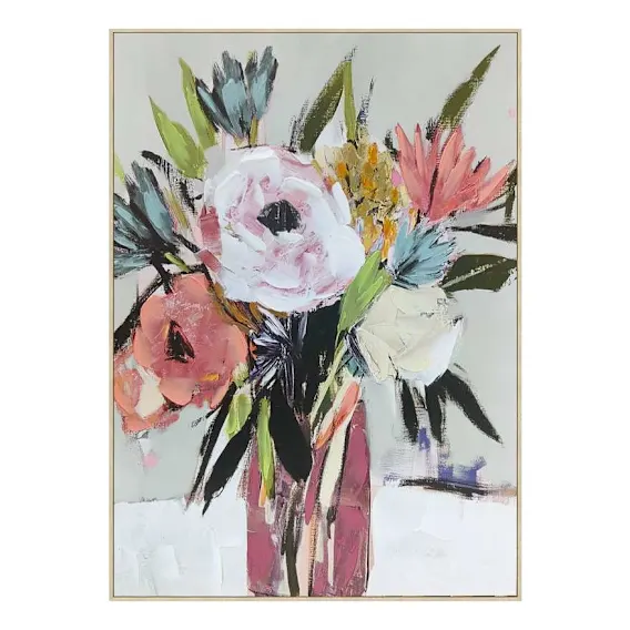 Spring Blooms Box Framed Canvas in 102 x 142cm