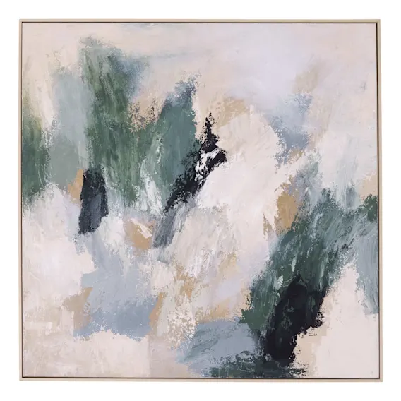 Still Moss Box Framed Canvas in 120 x 120cm