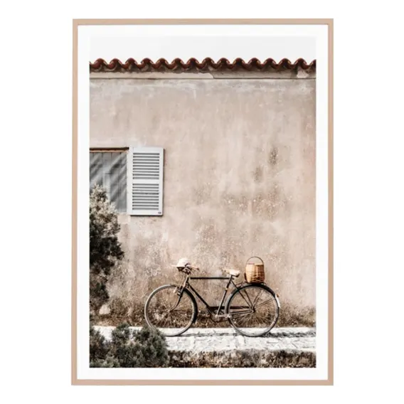 Summer Bicycle Framed Print in 87 x 122cm