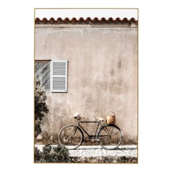 Summer Bicycle Box Framed Canvas in 42 x 62cm