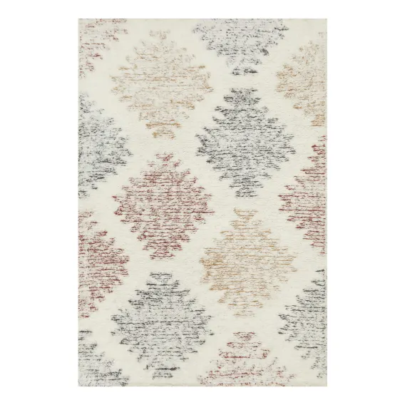 Summit Motif Rug 200x290cm in Cream/Rust/Mustard