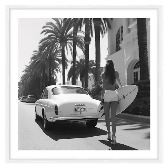 Summer Vibes Framed Print in 103 x 103cm