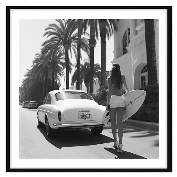 Summer Vibes Framed Print in 118 x 118cm