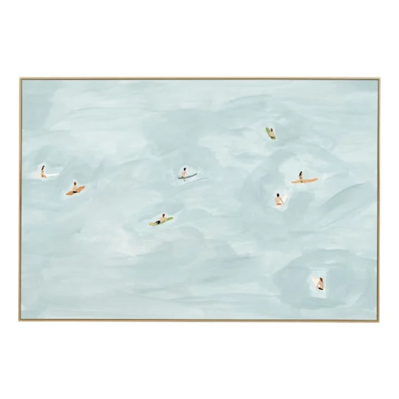 Surf Scene Framed Box Framed Canvas in 77 x 52cm