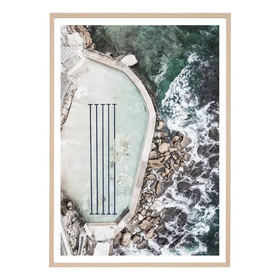 Sydney Swim Framed Print in 62 x 87cm