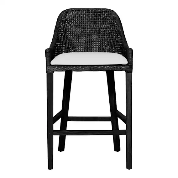 Tamba Bar Chair in Rattan Black