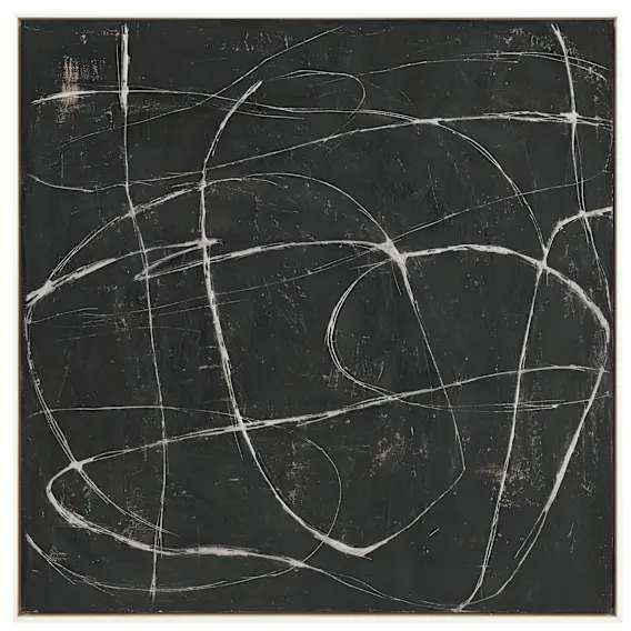 Tangled Lines Box Framed Canvas in 120 x 120cm