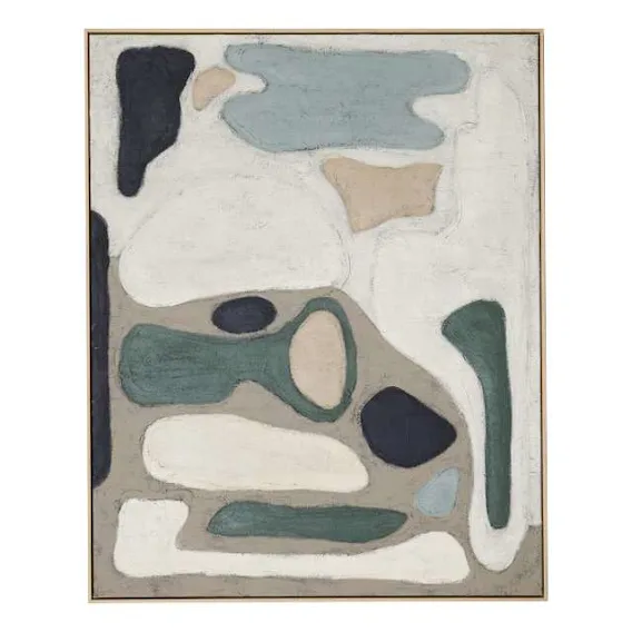 Tableau Ocean 100% Hand Painted Box Framed Canvas in 154 x 124cm