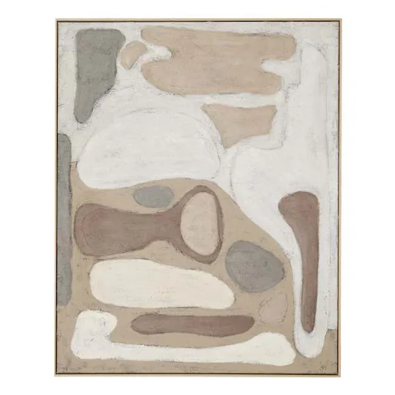 Tableau Warm 100% Hand Painted Box Framed Canvas in 154 x 124cm