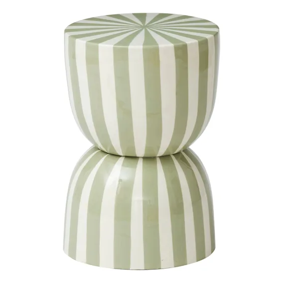 Tamar Side Table 31x46cm in Ivory / Sage