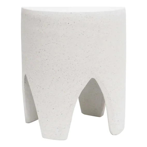 Terrazzo Stool in White