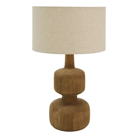 Teague Table Lamp 22x60cm in Natural / Beige
