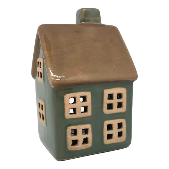 Tealight House Small 7x9.8cm in Green
