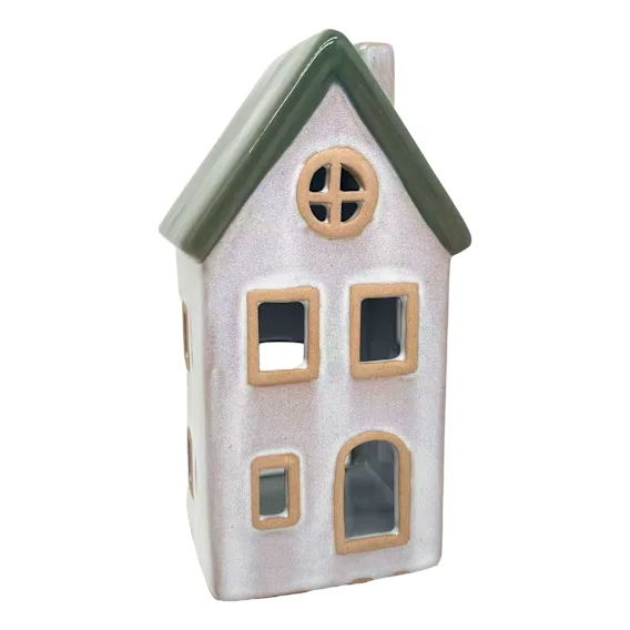 Tealight House Large 9.3x14.6cm in White