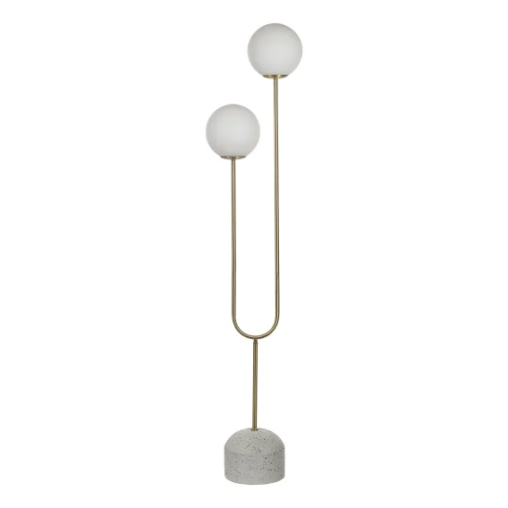 Tivoli Floor Lamp 32x150cm in White/Gold