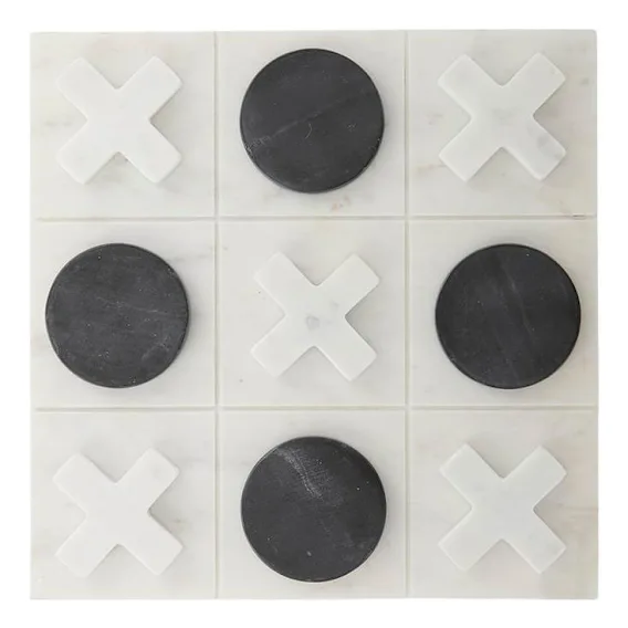 Tic Tac Toe Game 30x2cm in White / Black