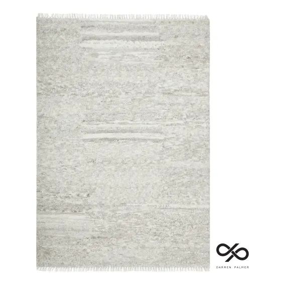 Travertine Rug 155x225cm in Silver