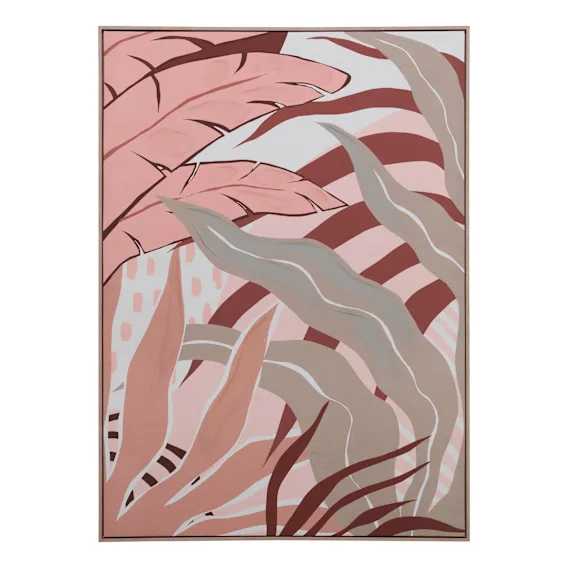 Tropical Collage 2 Box Framed Canvas in 103 x 140cm