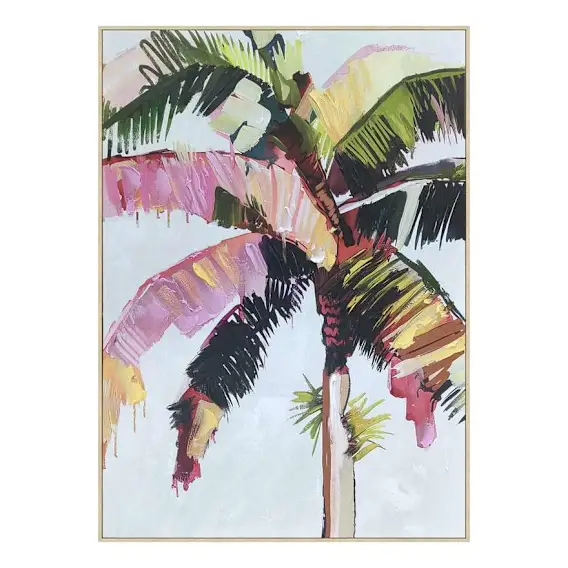 Tropical Palm Box Framed Canvas in 102 x 142cm