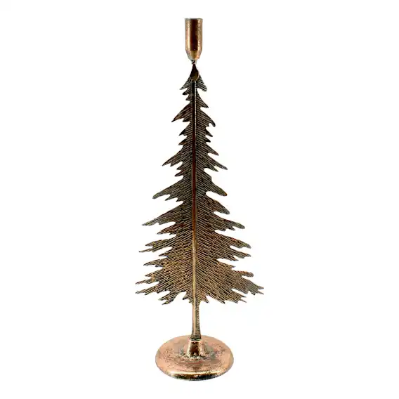 Tree Taper Holder Large 18.5x49cm in Gold