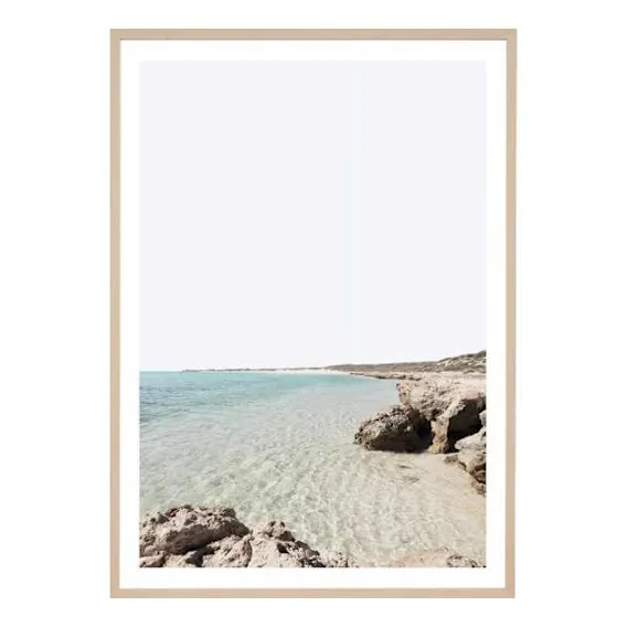 Turquoise Bay Framed Print in 100 x 140cm