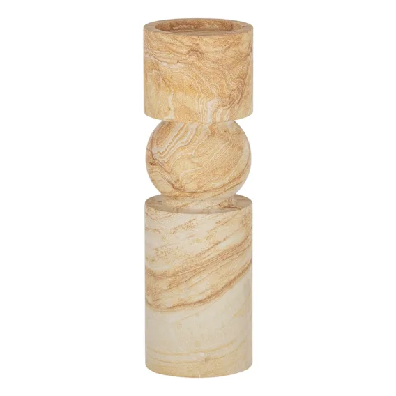 Uma Candleholder Large 9x30cm in Tan