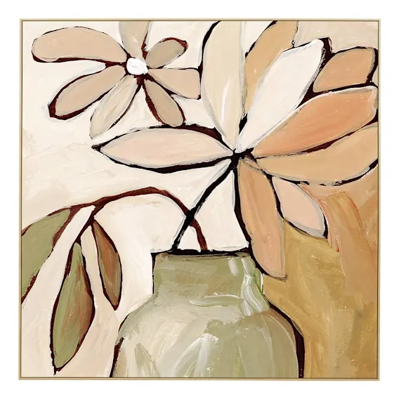 Vase Arrangement Box Framed Canvas in 82 x 82cm