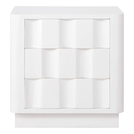Verano Bedside Table 71cm in Mangowood White