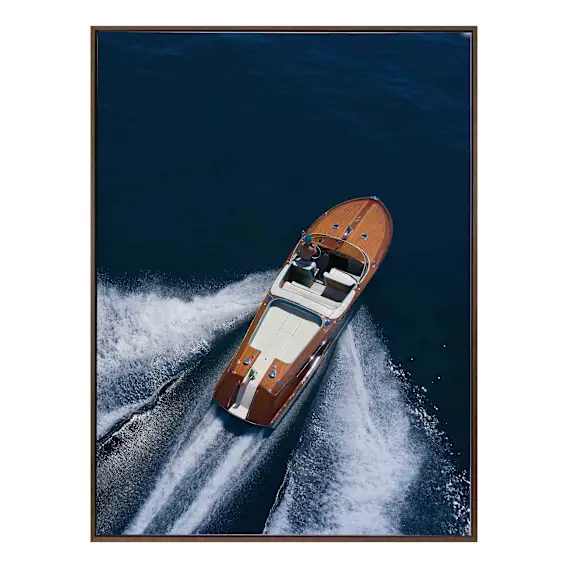 Vintage Speedboat Box Framed Canvas in 93 x 123cm