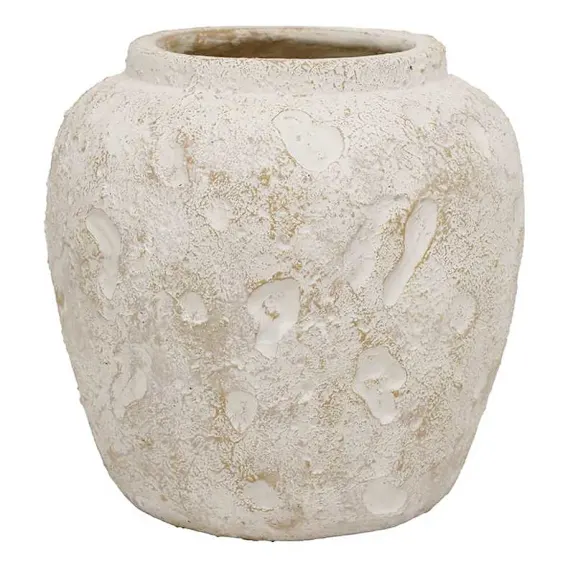 Violet Vase 31x31cm in Distressed White