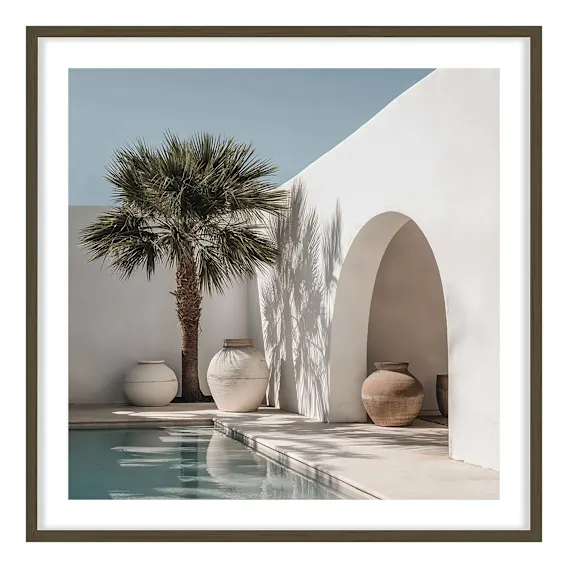 Villa in Stillness Framed Print in 62 x 62cm