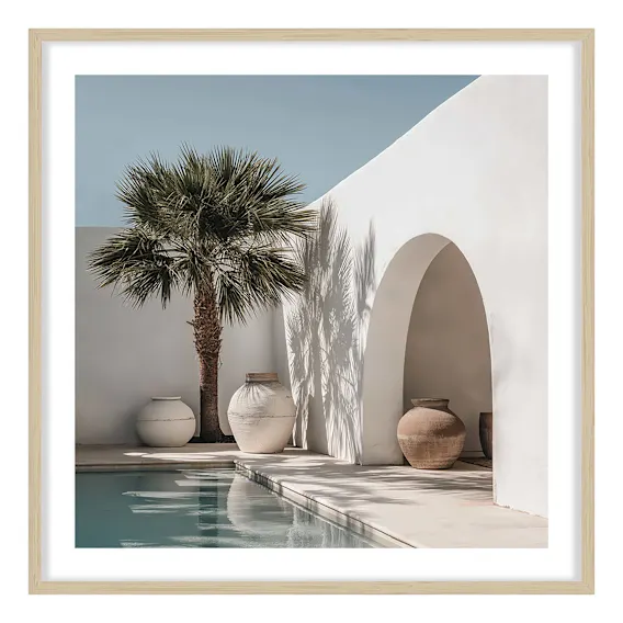 Villa in Stillness Framed Print in 60 x 60cm