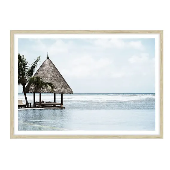 Water Villa Framed Print in 143 x 103cm