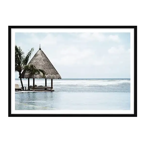 Water Villa Framed Print in 143 x 103cm