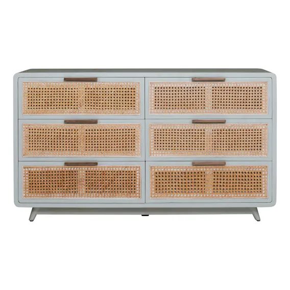 Willow Dresser in Mangowood Grey / Rattan
