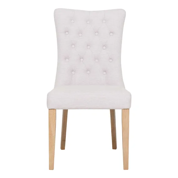 Xavier Dining Chair in Beige / Clear