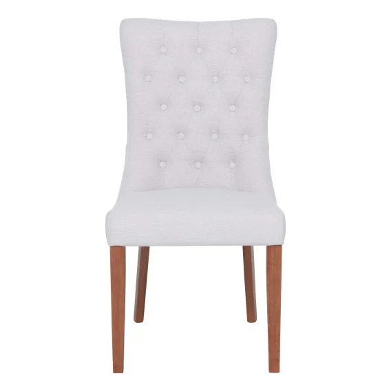 Xavier Dining Chair in Beige / Blackwood Stain