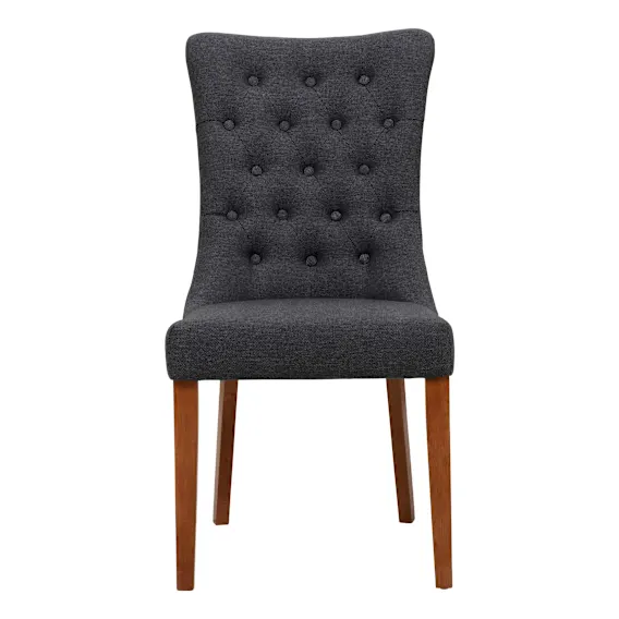 Xavier Dining Chair in Grey / Blackwood Stain