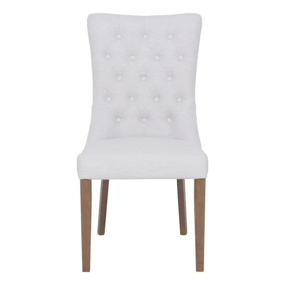 Xavier Dining Chair in Beige / Mangowood Stain