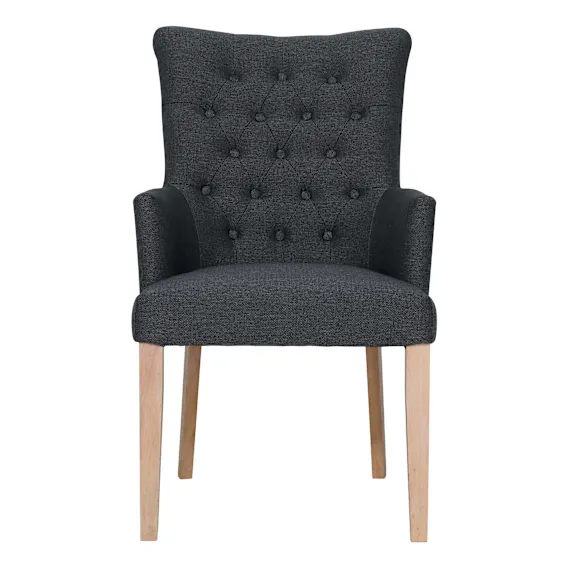 Xavier Carver Dining Chair in Grey / Clear Lacquer