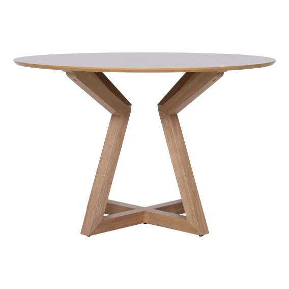 Zara Round Dining Table 120cm in Clear Lacquer