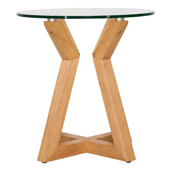 Zara Round Side Table in Glass / Clear