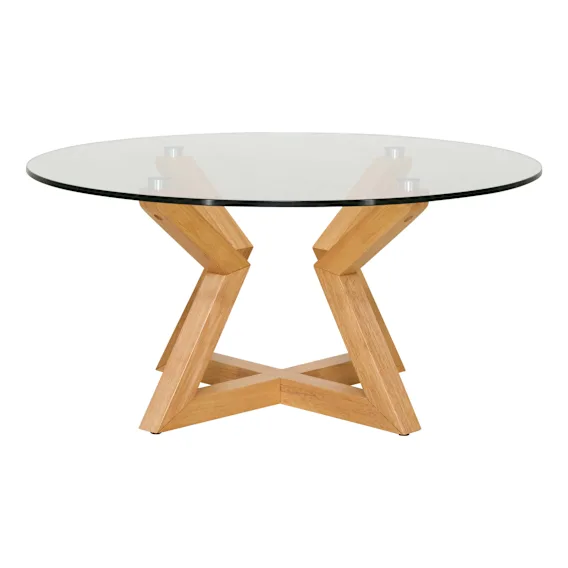 Zara Round Coffee Table 85cm in Glass / Clear